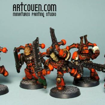 Khorne Berzerkers Squad Obscurus by artcoven