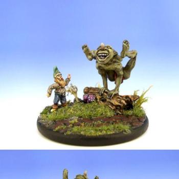 Angry Gnome and Goblin by SaxonAngel