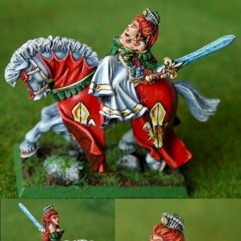 Mounted Bretonnian Enchantress by GuillaumeLeCourageux