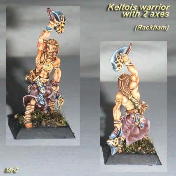 Keltois warrior with 2 axes by MrC