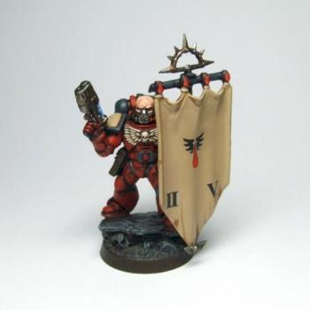 Space marine "blood raven" commander by warcry studio