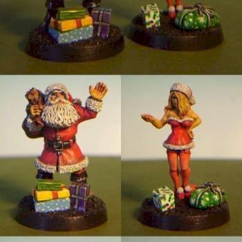 Santa and his Little Helper  by Copplestone Castings by smilie23