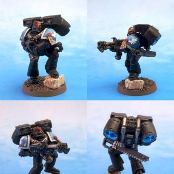 Assault Space marine with flamer by La Muse De Khorne