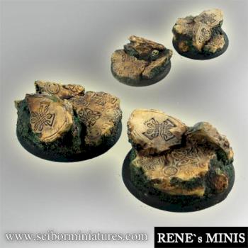 Celtic Ruins Round bases 40 mm Round Edge Set2 by rene