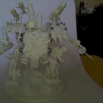 Scratchbuilt Ork Mek Dread by Martin Lymer
