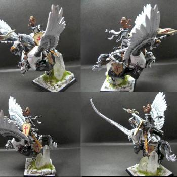 Warhammer Bretonnian Pegasus Crystal Knight by tinman755
