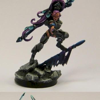Eldar Exarch Ley'a based on Lelith Hesperax by Vvion