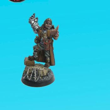imperial Guard Commissar with power Fist by agyar