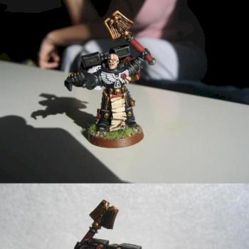Black Templars Champlain with Powerfist by bloodtwister