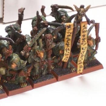 Skaven Plague Monk unit by hammerandbrush