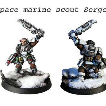 Space marine scout sergeant by Hranostaj