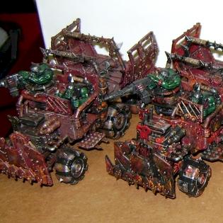 Four Ork Trukks by edlaberge