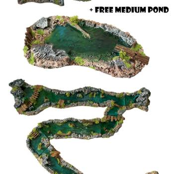 SECTION DIRTY RIVER SET + FREE POND Scenery Terrain by studiolevel