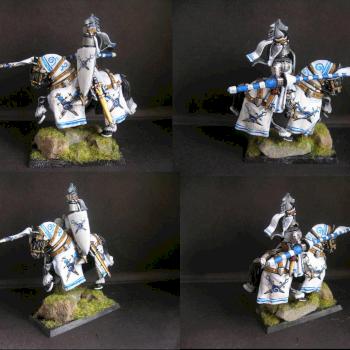 Warhammer Bretonnian Champion Knight of Double Swords by tinman755