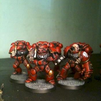 Red Hunters Space Marines by Frogman