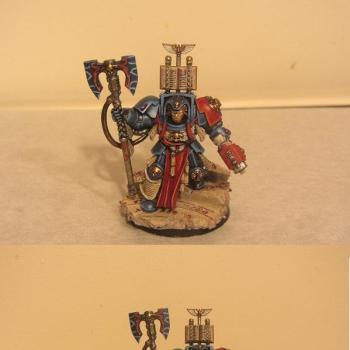 Blood Angel librarian (Calistarus) by seraphius
