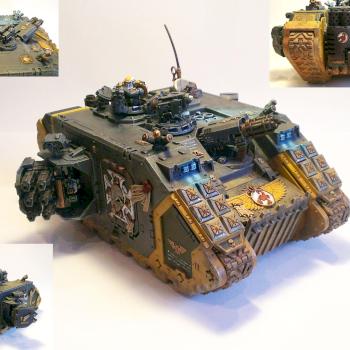 Red scorpions Land Raider Crusader by Relaxdesign minis