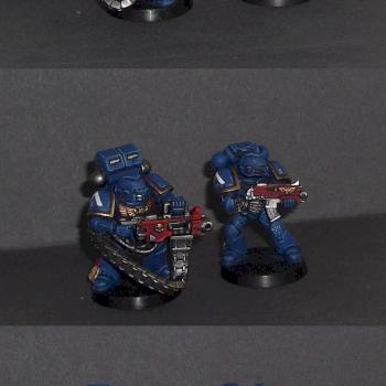 Two Ultramarine Devastators - Heavy and regular bolter by Rogan