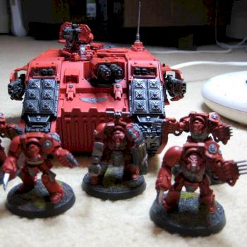 Blood Angels Land Raider and Assault Terminator Squad by mrbog