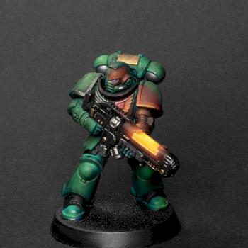 Space Marine with Plasmagun and fast OSL by deady