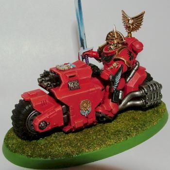 Blood Angels Captain on Bike by Karhedron