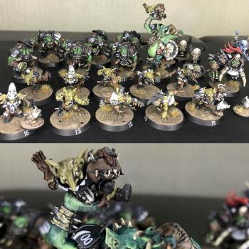 Blood Bowl Black Orc Team Troll Goblins Varag Ghoul-Chewer by GobBoss