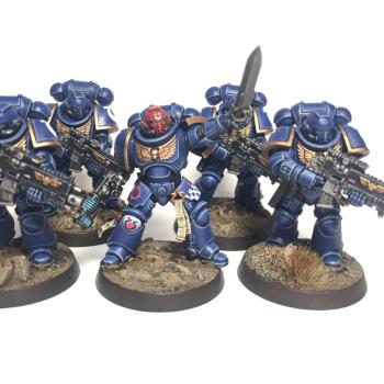 Ultramarine Intercessor Squad by lorenzolsp