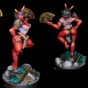 Tsuki - Oni Clan Beauty (Fantasy Pinup) by Substanz