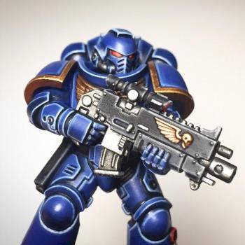 Ultramarine Intercessor by lorenzolsp