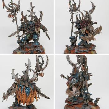 Ironjawz Orruk Megaboss and Grot(s) by cerebralerebus