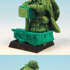 28mm scale Dwarf Lord Greenstuff Sculpture by Scibor