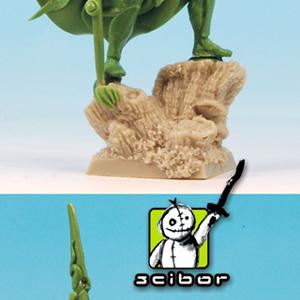 28mm scale Wood Elf Lord Greenstuff Sculpture by Scibor