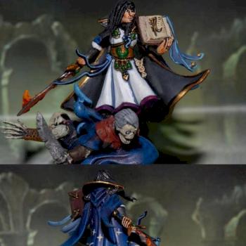 Hoch elf / Hochelfen Magier mit Zombies by Corman