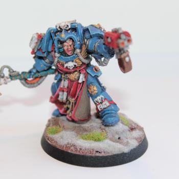 Space Marine Librarian in Terminator Armor by WingedHussar
