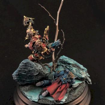 A duel with Kharn by nechromus
