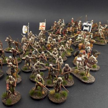 28mm Perry Miniatures. The Retinue of Richard Tunstall of Thurland (Lancastrian) by avalonindustries2040
