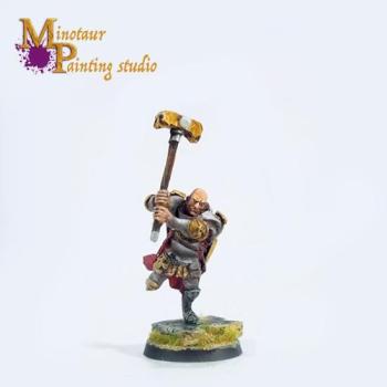 Knight with Big Shield by Minotaur Painting