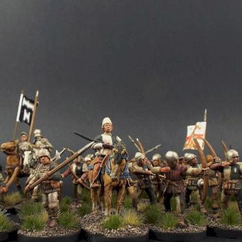 28mm Perry Miniatures. The Retinue of Richard Tunstall of Thurland (Lancastrian) Destined for Lion R by avalonindustries2040