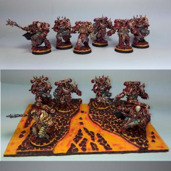 Crimson Slaughter Chosen and Chosen Champion with display base by Brother Charon