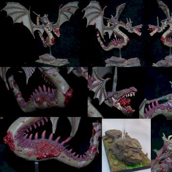 Nurgle lord on Dragon conversion by capopik