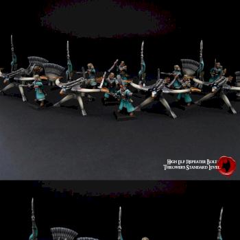 High Elf Repeater Bolt Throwers by SavageDPainting