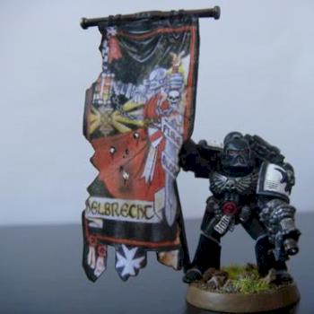 Black Templar High Marshall Helbrecht Standard Bearer by IrwinRommel