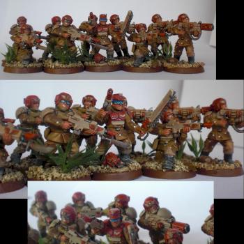 Imperial Guard Veteran Squad by NothingInCommon