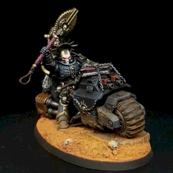 Black Templars Chaplain on Bike by Dead_Man_Paints