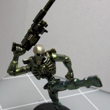 Necron: Why waste shot, when I can kick instead. by raalgon