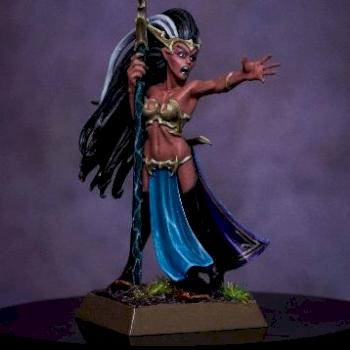 Dark Elf Sorceress by DragonForgeStudio