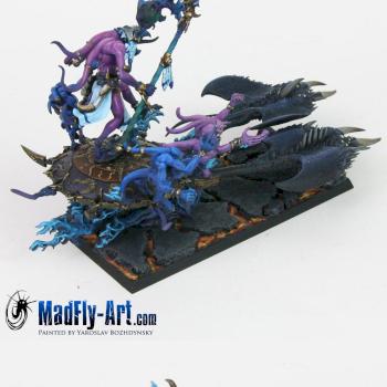 Herald of Tzeentch on Burning Chariot by MadFlyArtStudio