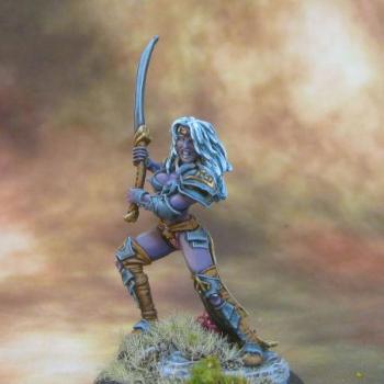 dark elf warrior female by miniking