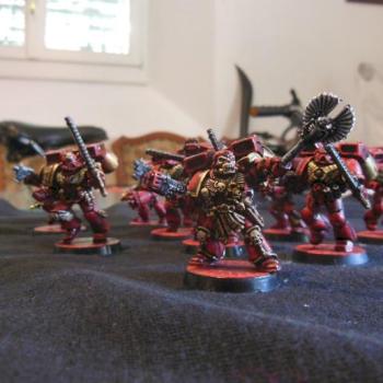 Blood Angel assault squad with Chaplain by AscianellaRoccia