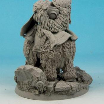 Celtic Warrior on War Bear - conversion / sculpture by Scibor